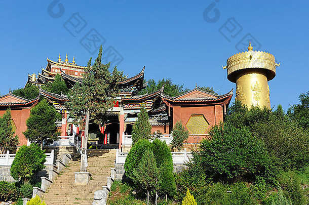 大祈祷轮藏文建筑香格里拉县云南省中国
