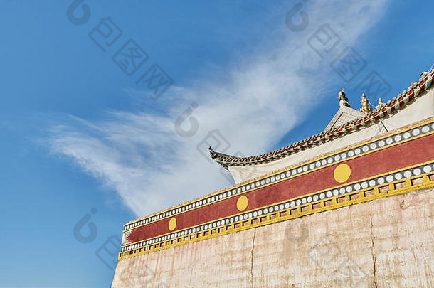 藏文修道院jiawu小镇铜仁青海省中国