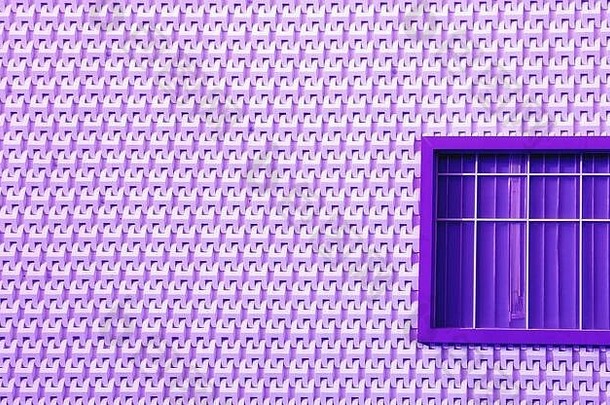 紫色的窗口现代风格外观复制空间文本