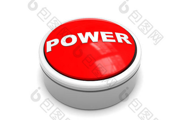 插图红色的按钮标题“权力”