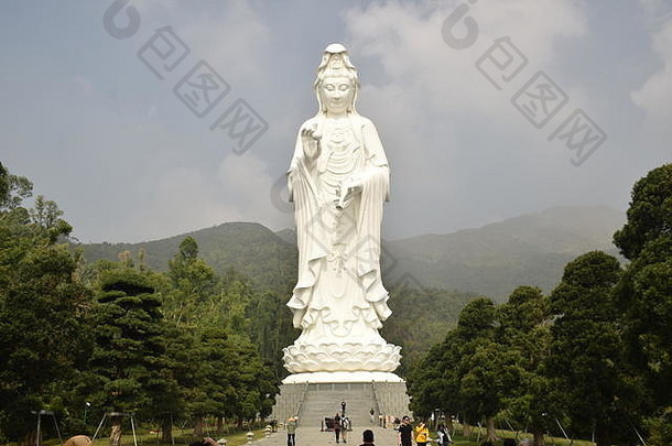 青铜观音雕像内部慈子山佛教修道院或在香港香港中国
