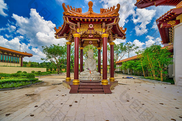 Khlong山 姆曼谷泰国10月光山thaihua寺庙佛雕像寺庙