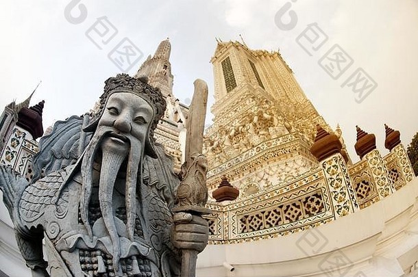 一天时间中国人《卫报》雕像主要普朗什么阿伦拉查瓦拉兰拉沃拉玛哈维汉寺庙黎明曼谷泰国