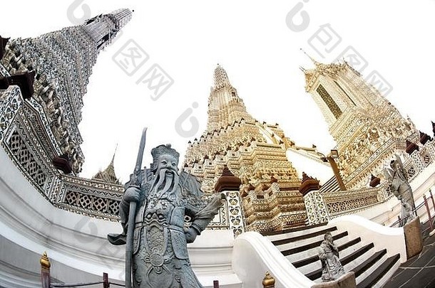 一天时间中国人《卫报》雕像主要普朗什么阿伦拉查瓦拉兰拉沃拉玛哈维汉寺庙黎明曼谷泰国