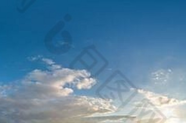 美丽的云蓝色的天空晚上太阳无缝的赫德里全景度角视图天顶图形游戏发展