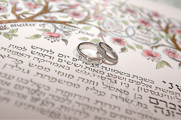 ketubah<strong>婚礼</strong>合同典型的犹太人<strong>婚礼</strong>