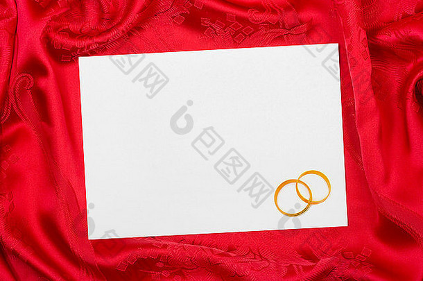 婚礼环纸卡