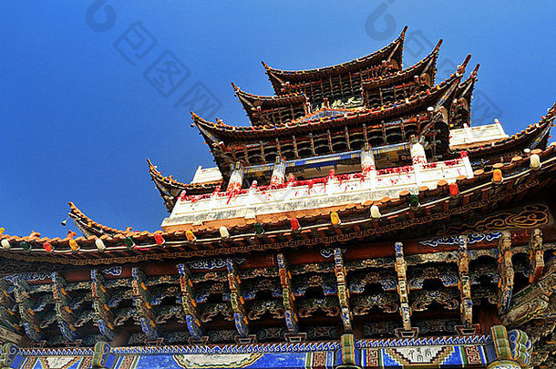 中国寺庙展馆天空