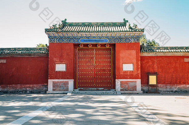 寺庙地球地坛公园中国人传统的花园北京中国