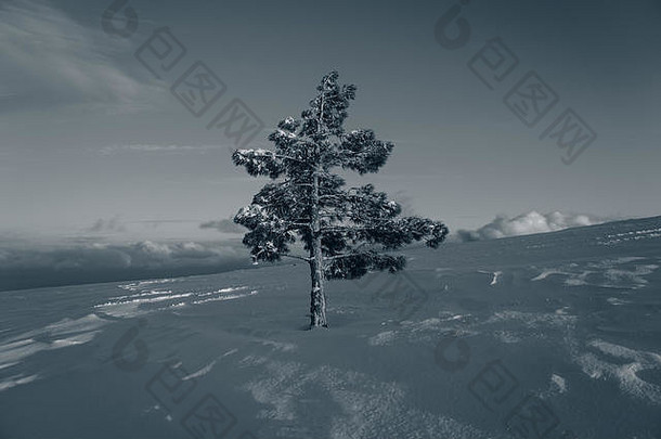 孤独的松雪天空山晚上背景网络页面设计