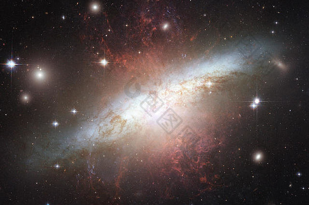 美丽的星系集群星<strong>星空</strong>间晚上元素图像有家具的美国国家航空航天局