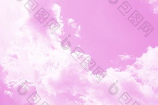全景粉红色的天空背景天空云复制空间