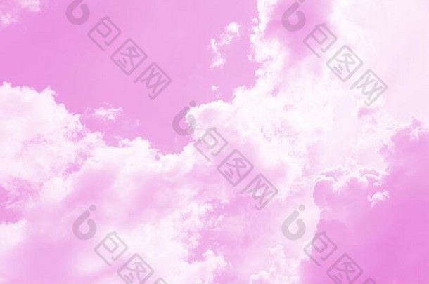 粉红色的天空背景天空云复制空间
