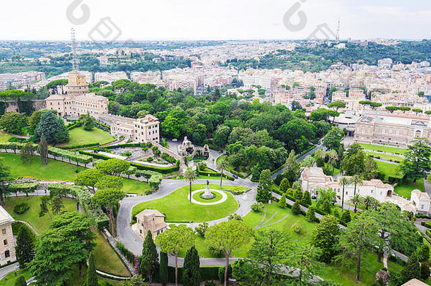 空中视图梵蒂冈花园