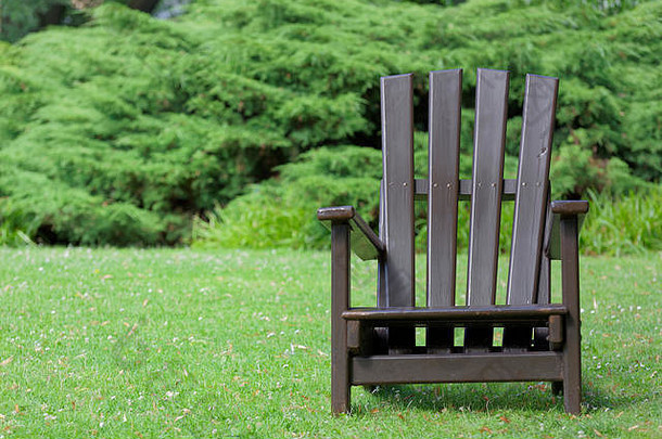 木椅子放松自然植物”布洛门城市花园执事德国