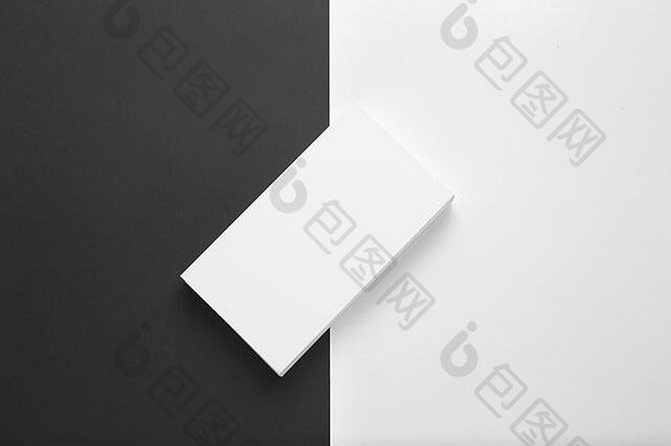 空白业务卡片黑色的白色背景
