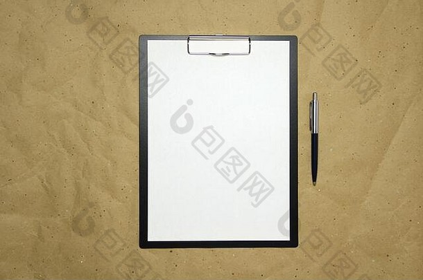 平板电脑白色表格式笔米色工艺纸概念分析研究细心的工作股票照片空的地方文本设计