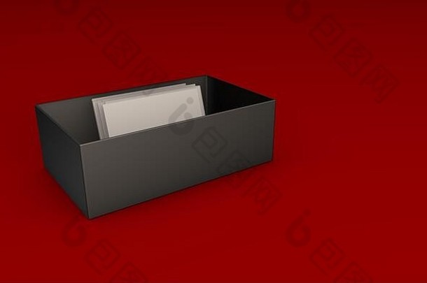 呈现盒子业务卡片红色的玻璃背景