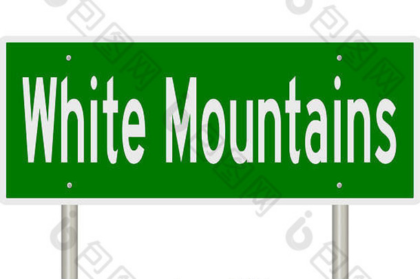 呈现绿色高速公路标志白色山汉普郡