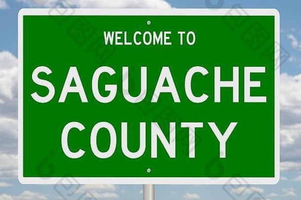 呈现绿色高速公路标志saguache县