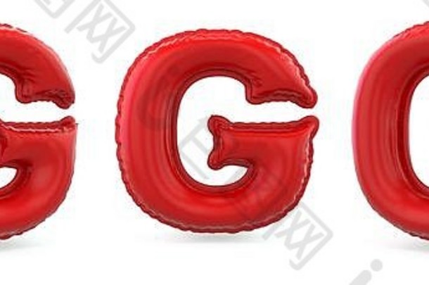 资本信大写<strong>字母</strong>充气红色的气球背景呈现