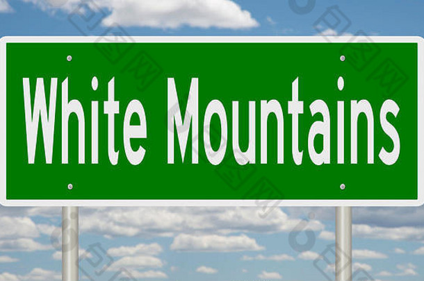呈现绿色高速公路标志白色山汉普郡