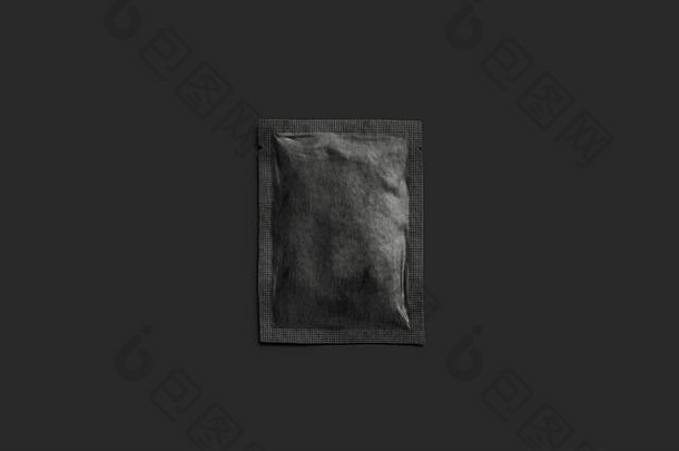 空白黑色的香包模拟孤立的黑暗
