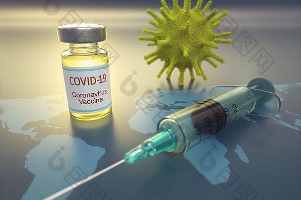 概念上的图像发现疫苗科维德冠状病毒法律顾问萨尔斯科夫插图
