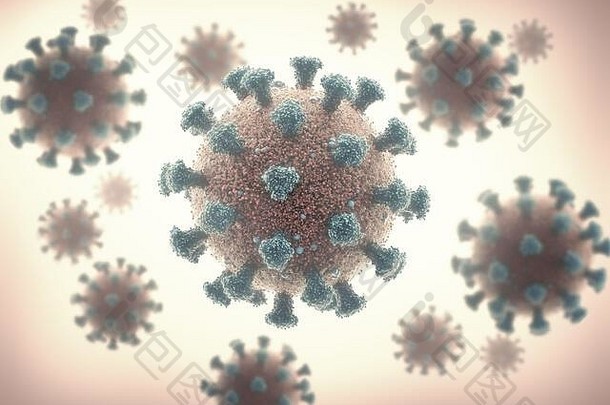 冠状病毒流感大流行世界科维德概念扩散病毒机载滴插图