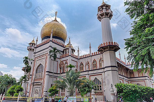 苏丹清真寺贡邦河富有魅力的新加坡