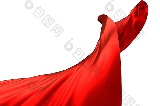 颤动的红色的丝绸