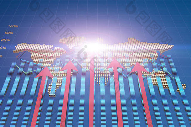 全球金融经济增长股票市场统计数据成功箭头发展计划策略