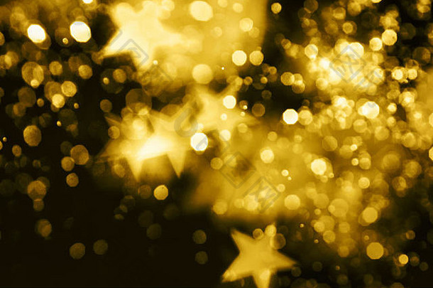 节日覆盖效果金星星散景节日闪闪发光的背景圣诞节问候卡片邀请传单博客的帖子横幅设计