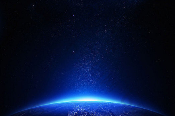地球晚上城市灯元素图像有家具的美国国家航空航天局