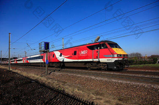 LNER火车伦敦北东部铁路东海岸主要行纽瓦克特伦特诺丁汉郡英格兰