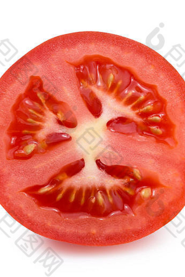 <strong>番茄</strong>片孤立的白色背景