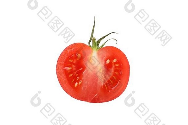 新鲜的成熟的番茄孤立的白色背景