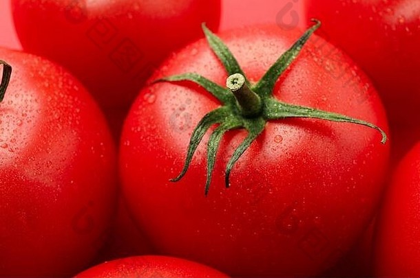 新鲜的成熟的西红柿背景宏