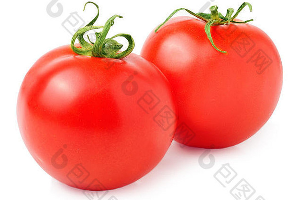 西红柿孤立的白色背景