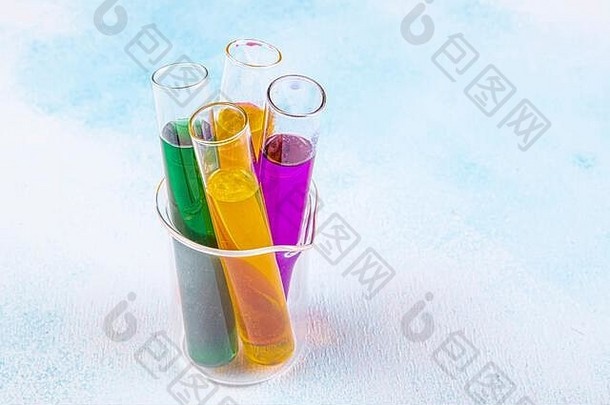 测试管架彩虹彩色的解决方案实验室设备