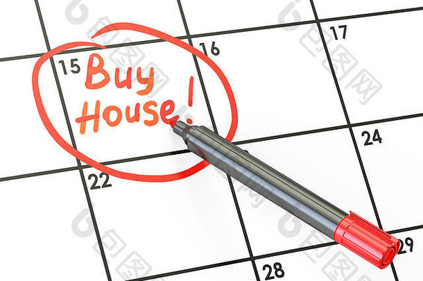买房子日期日历概念呈现