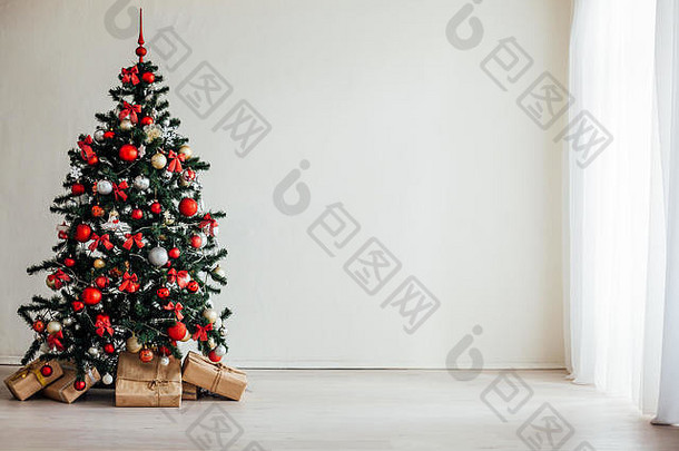 圣诞节树圣诞节装饰礼物冬天一年