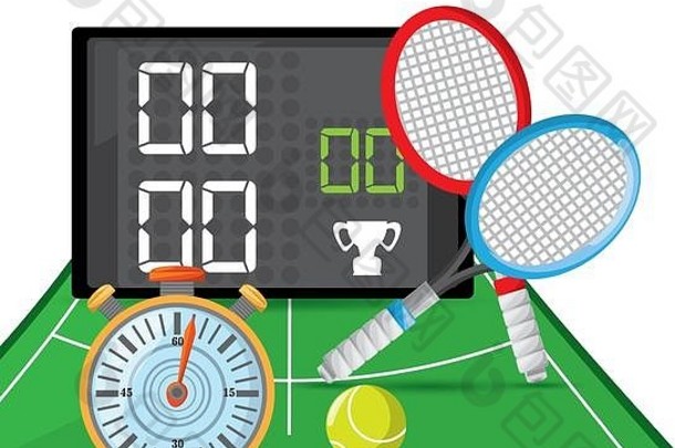 高度精确的钟表网球竞争伤病率游戏