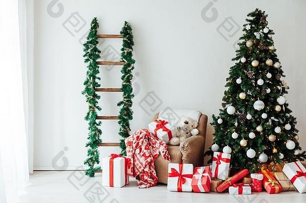 圣诞节一年装饰圣诞节树礼物冬天12月假期