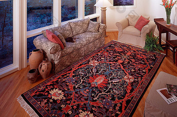 室内生活房间大东方地毯沙发