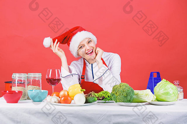 健康的圣诞节假期食谱圣诞节食谱完美的家庭主妇女人老板圣诞老人他烹饪厨房烹饪家庭圣诞节晚餐的想法容易的想法圣诞节聚会，派对