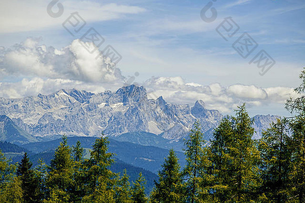 阿尔卑斯山脉高山景观muehlbach霍奇科尼希夏天奥地利欧洲