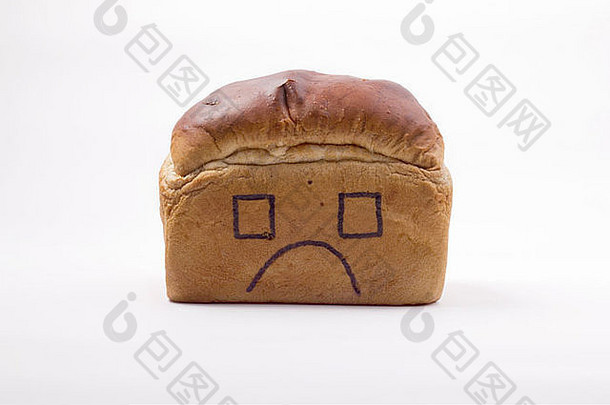 概念上的图像传统的面包不开心脸画每天面包国内首页生活消费