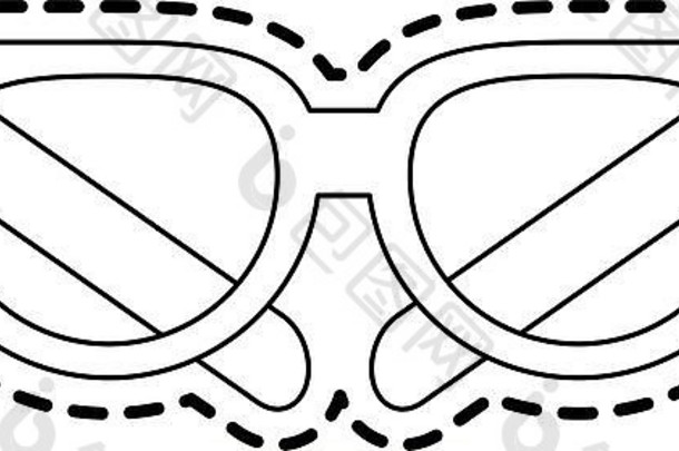 眼镜框架图标图像