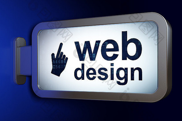 网络设计概念网络设计鼠标光标广告牌背景